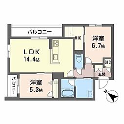間取図画像 2LDK