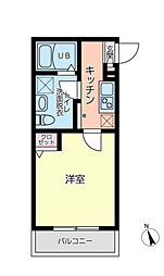 グリーンヒル本郷 1Kの間取図画像