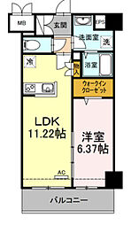 CARRES.I 1LDKの間取図画像