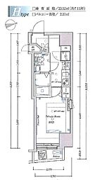 ヴェルト新宿イースト 1Kの間取図画像