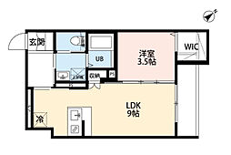 robot home みどり台 1LDKの間取図画像