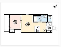 robot home みどり台 1LDKの間取図画像