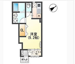 Bon Lyon (ボンリヨン) 1Kの間取図画像