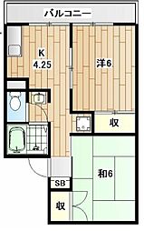 サンコーポラス 2Kの間取図画像