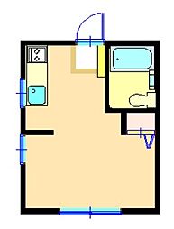 ビューハイム本郷 ワンルームの間取図画像