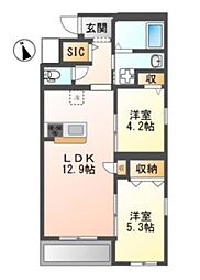 シャイン湘南 2SLKの間取図画像