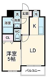 EXCEL相模大野B 1LDKの間取図画像