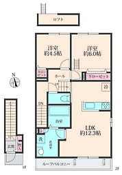 Belle Lead 2LDKの間取図画像