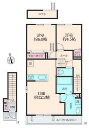 Belle Lead 2LDKの間取図画像