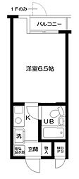 日神パレス戸塚 1Kの間取図画像