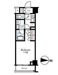プレール・ドゥーク世田谷代田 1Kの間取図画像