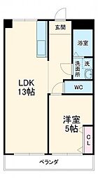 ラティーナ岐阜 1LDKの間取図画像