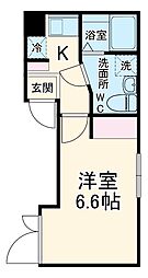 東急東横線 反町駅 徒歩4分の賃貸マンション 1階1Kの間取り