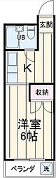櫻井コーポ 1階1DKの間取り
