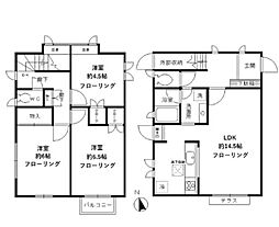 京王井の頭線 浜田山駅 徒歩4分の賃貸テラスハウス 1階3LDKの間取り