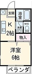 間取図画像 1K