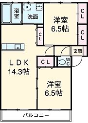 間取図画像 2LDK