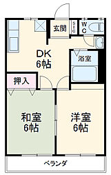 コーポモリ 2DKの間取図画像