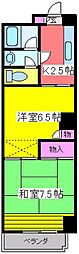 ハオスローレライ 2階2DKの間取り