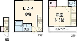 東京メトロ東西線 浦安駅 徒歩7分の賃貸マンション 2階1LDKの間取り