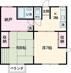 Ｋハイム 1階2SKの間取り