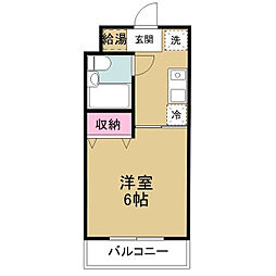 愛知環状鉄道 山口駅 徒歩2分の賃貸アパート 1階1Kの間取り