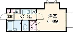 ＣＡＳＡ　ＨＩＧＵＣＨＩ 1階1Kの間取り