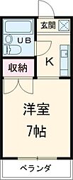 都営三田線 西高島平駅 徒歩7分の賃貸アパート 1階1Kの間取り