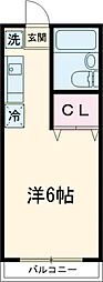 小田急小田原線 町田駅 徒歩19分の賃貸アパート 1階ワンルームの間取り
