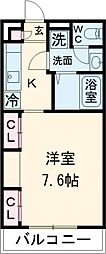JR総武線 平井駅 徒歩6分の賃貸マンション 3階1Kの間取り