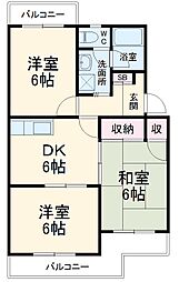 間取図画像 3DK
