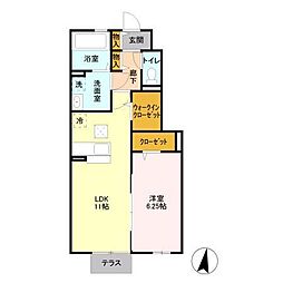 サニーリヴ 1LDKの間取図画像