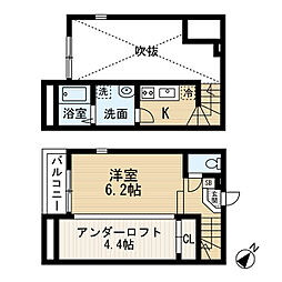 JR内房線 浜野駅 徒歩4分の賃貸アパート 1階1Kの間取り