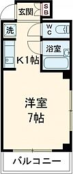 JR総武線 錦糸町駅 徒歩5分の賃貸マンション 3階ワンルームの間取り