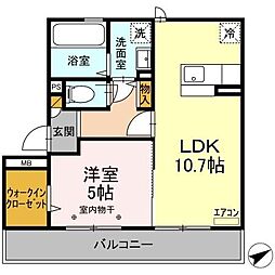 JR総武線 幕張駅 徒歩12分の賃貸アパート 3階1LDKの間取り