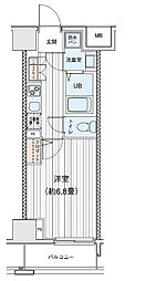 JR横浜線 町田駅 徒歩8分の賃貸マンション 10階1Kの間取り