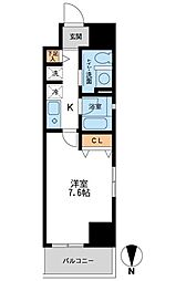 JR総武線 千葉駅 徒歩12分の賃貸マンション 9階1Kの間取り