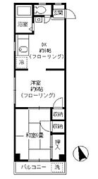 プリムヴェール阿佐谷 2DKの間取図画像
