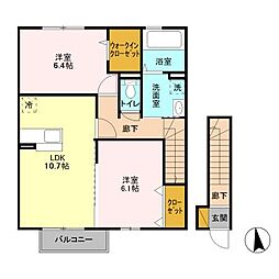 間取図画像 2LDK