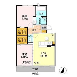 間取図画像 2LDK