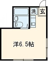 京王線 つつじヶ丘駅 徒歩16分の賃貸アパート 1階ワンルームの間取り