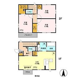 Ｃｉｅｌ 1階3LDKの間取り