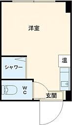 レジデンスカープ新小岩 3階ワンルームの間取り