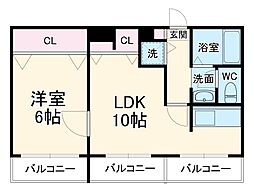 名古屋市営名城線 八事日赤駅 徒歩12分の賃貸マンション 4階1LDKの間取り
