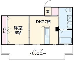 マルティ円町 4階1DKの間取り
