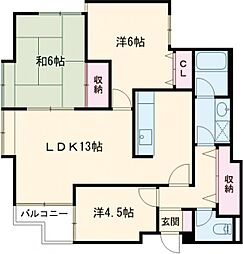 ヴァン・シ・ドール 3階3LDKの間取り