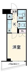 東急田園都市線 溝の口駅 徒歩10分の賃貸マンション 3階1Kの間取り
