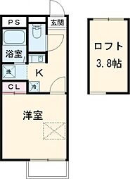 サンビレッジ壱番町 1階1Kの間取り
