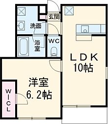 ＯＵＲＳ 1階1LDKの間取り