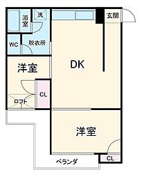 間取図画像 2DK
